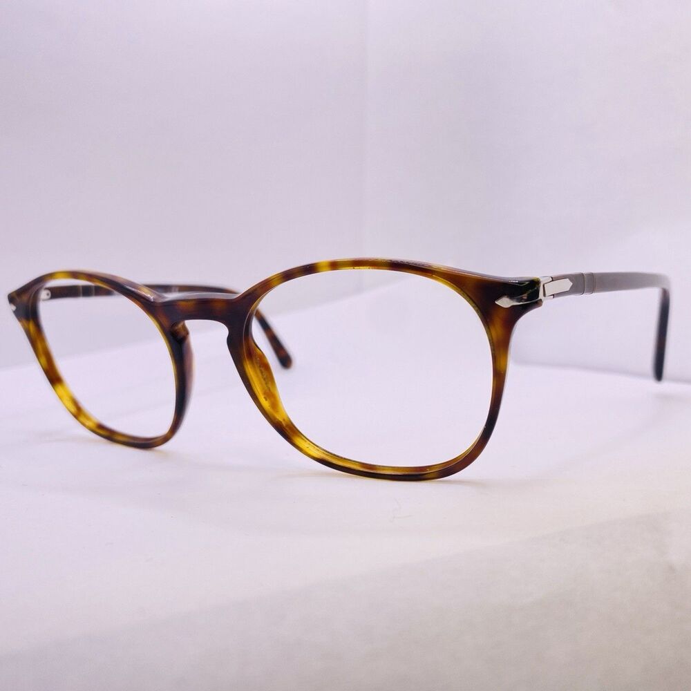 Persol Eyeglasses Frames 3007-V-M 24 52 [] 19 145 Tortoise Havana Italy